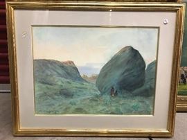 Carl Oscar Borg Watercolor  1879-1947 Watercolor 16" x 22"