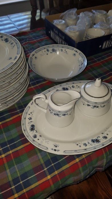 Nice 12 place setting set of china with serving pieces