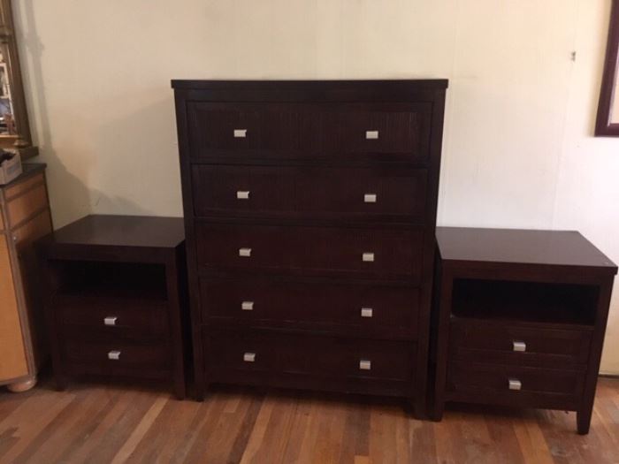 3-pc set—highboy and 2 side tables