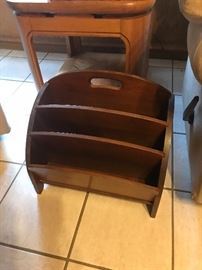 Wooden magazine rack