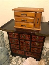 Large and small jewelry boxes