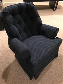 Blue Swivel Rocking Chair
