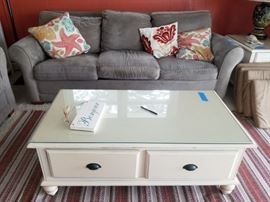 Casual coffee table with storage