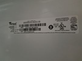 Whirlpool refrigerator mfg. 8/2011