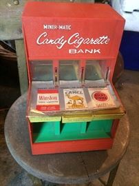 Miner-matic candy cigarette bank