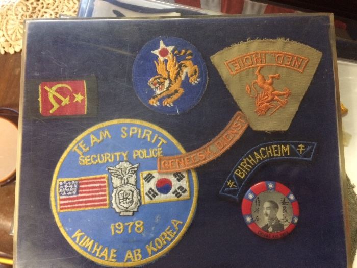 Assorted military patches