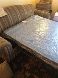 Pull out sofa with never used mattress