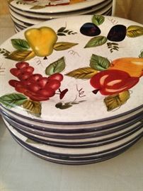Oneida "Vintage Fruit" hand painted dishes