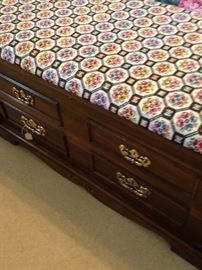 Cedar chest with padded top