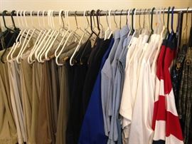 Men's slacks and shirts