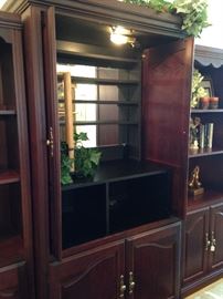 5 section wall unit - large amount of display and storage areas