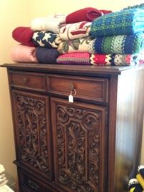 Blankets, throws, and clothes armoire