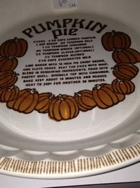 Pumpkin pie recipe---pie plate