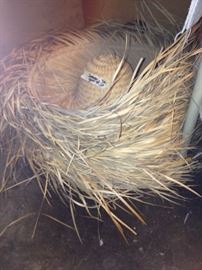 Straw hats for the hay ride!