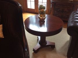 Polo Ralph Lauren Mahogany Drum Table