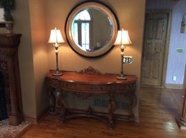 Carved Wood Console Table (Powell Limited).