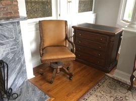 Leather Office Swivel Desk Chair