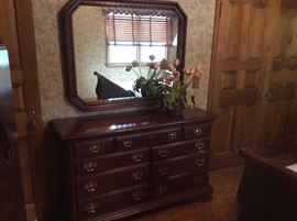 Cherry Dresser with Mirror