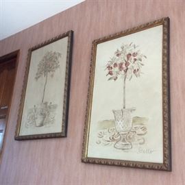 Decorative Topiary Paintings