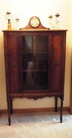 Antique walnut china cabinet