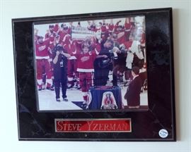 Signed Steve Yzerman photo