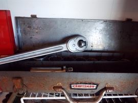 Huge Craftsman socket wrench and equally huge sockets