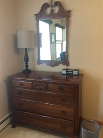 Antique dresser and mirror - 1940s