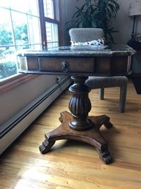 Marble topped game table - still sold on Houzz fpr $1300. Asking $350