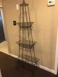 Decorative metal shelves 68 h,  22 w, 12 d
