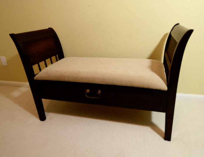 Wonderful bench for the end of a bed or hallway. Once again in pristine condition.