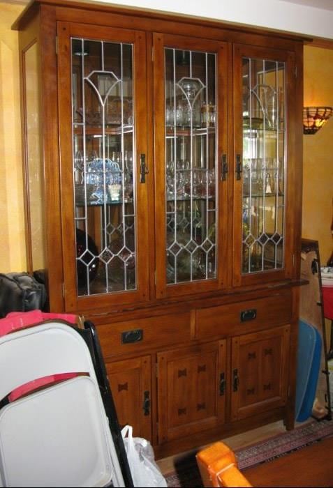 Mission style china cabinet   BUY IT NOW $ 465.00