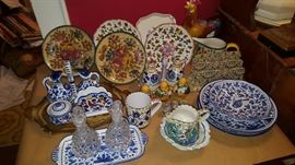 Italian pottery from Siena and Florence. Some can be hung on the wall.