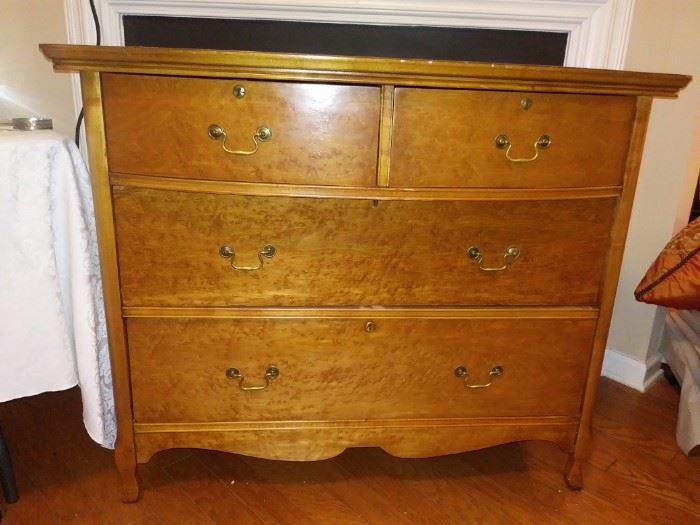 Antique Oak Four-Drawer Dresser