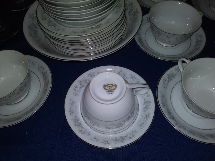 Crest Wood China 1077 Heritage - Fine China Set - Approx. 52 Pieces - Backstamp Detail