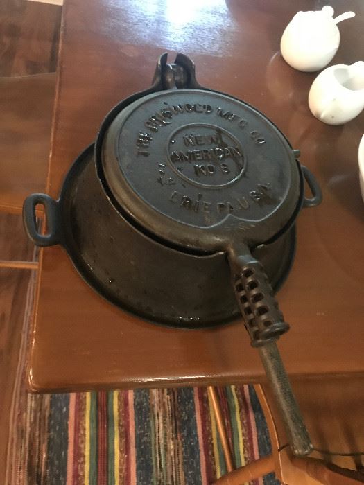 Antique Griswold American #8 Cast Iron waffle iron with High base. $100