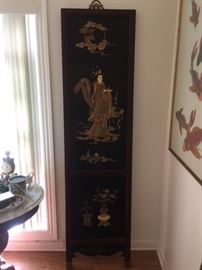 Antique Chinese Hand-Carved Bone Hanging Print (approx (24" x 60") Price $150