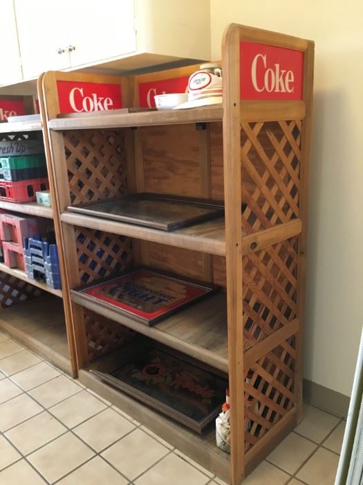 Two Coke Shelving units