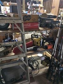 Ladder, Vintage Coca-Cola Crate, Fishing Rods, More
