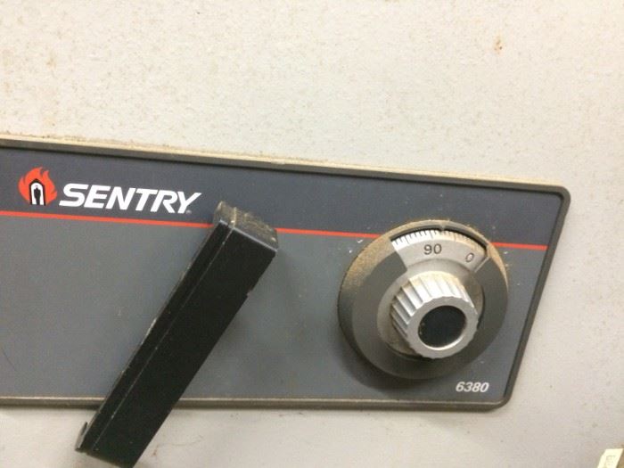 Closeup of Sentry Combination Safe Model 6380