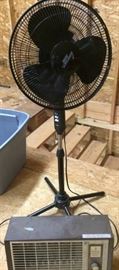 Small Fan on Stand, Small portable heater