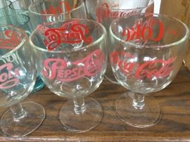 Close-up of Pepsi Glasses