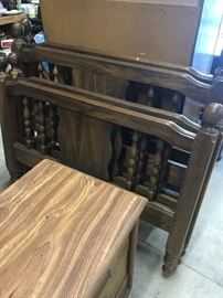 Pair of Twin Beds, Small End Table, More