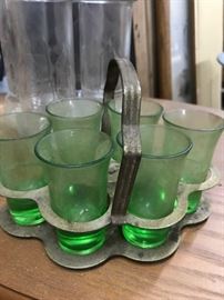 Vintage Barware/Glass Serving Set