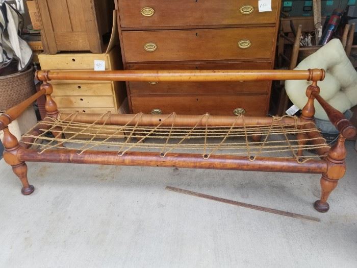 Maple rope daybed/porch bench