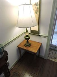 Side table with lamp