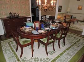 Table and 6 chairs Mahogany by Craftique Furniture of NC