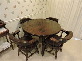 Kitchen table with 4 chairs heavy pine