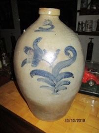 beautiful 3 gallon ovoid jug with a tulip 16" tall