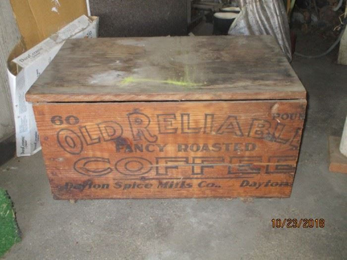 box made from a shipping crate