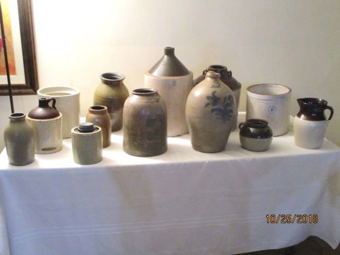 NICE selection of stoneware crocks and jugs